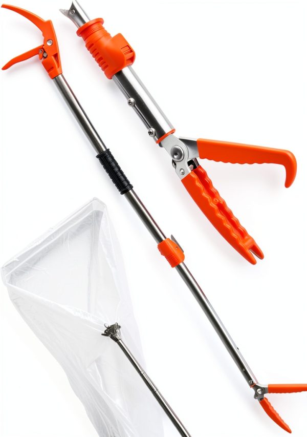 Snake Grabber Kalkal Telescopic 60" Aluminum Alloy Tool with Net-0