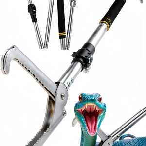 Snake Grabber Tool Frebuta 69" Folding Stainless Steel Snake Tongs-0