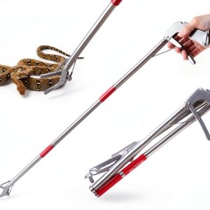 Snake Grabber Tool XINGTS 50" 3‑Section Stick with 17" Foldable Tongs-0