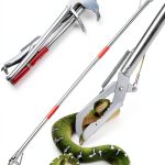 Riomhorry 50" Snake Tongs Collapsible Grabber Tool - Stainless Steel-0