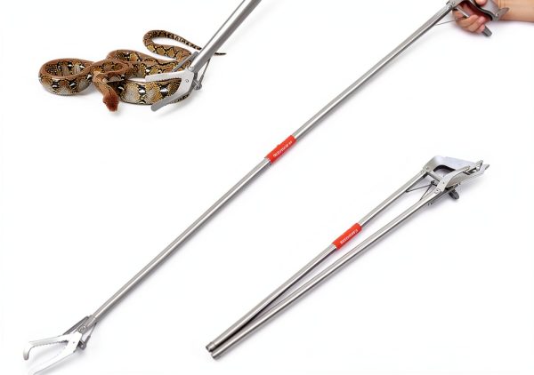 Snake Grabber Tool XINGTS 60 inch Collapsible Stainless Steel Tongs-0
