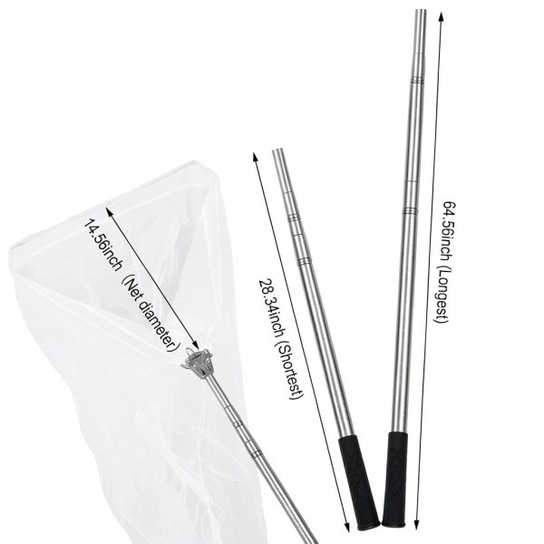 Snake Grabber Kalkal Telescopic 60" Aluminum Alloy Tool with Net-5