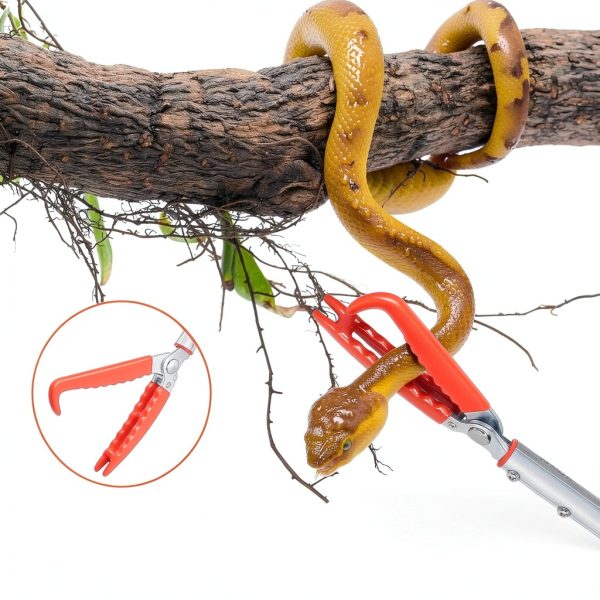 Snake Grabber Kalkal Telescopic 60" Aluminum Alloy Tool with Net-4