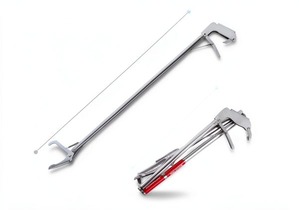 Riomhorry 50" Snake Tongs Collapsible Grabber Tool - Stainless Steel-1