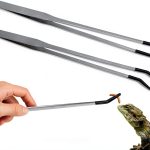Stainless Steel Reptile Feeding Tongs by Novery 2‑Piece Rubber Tip Set-0