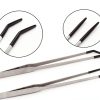 Stainless Steel Reptile Feeding Tongs by Novery 2‑Piece Rubber Tip Set-3