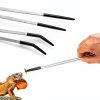Stainless Steel Reptile Feeding Tongs by Novery 2‑Piece Rubber Tip Set-2